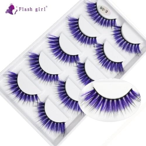 Flash girl High Grade E series handmade colorful mink eyelashes charming lashes