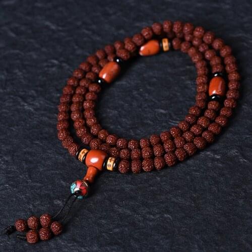 Machine Brush Bagging Small Vajra Bodhi Bead Bracelet 108 Men And Women