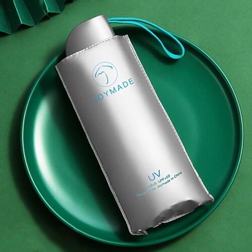 Mini Sun Umbrella Women Pocket Small Folding Umbrellas Rain Titanuime Silver Coating Parasol Portable Travel Umbrella UPF50