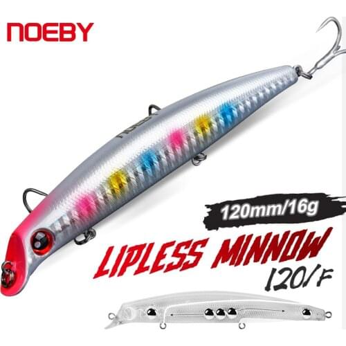 Noeby Sasuke Jerkbait Fishing Lure 12cm16g Floating Minnow Lure Wobbler Long Casting Artificial Hard Bait for Bass Fishing Lure