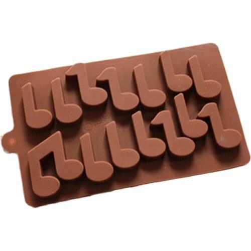 New Musical Note Silicone Chocolate Mold 14-Holes Cake Decorating Bakeware Cooking Tools D963