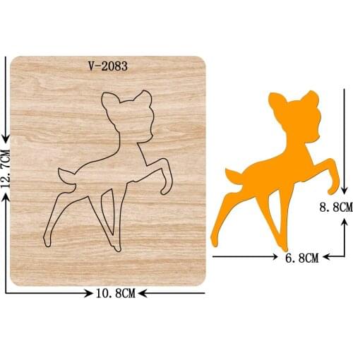 New deer wooden dies cutting dies for scrapbooking Multiple sizes V-2083