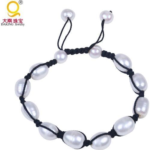 Freshwater pearl bracelet faceted semi-precious stone bracelet hand-knitted bracelet healing yoga reiki minimalist bracelet