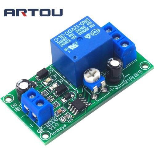 NE555 Time Delay Relay DC 12V Conduction Trigger Timing Delay Timer Switch Pulse Generation Adjustable Time Relay Module