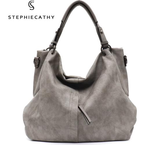SC Big Casual Soft Tote Shoulder Bags for Women Large Vegan Leather Zipper Female Hobo High Quality Luxury Design Purses&Handbag