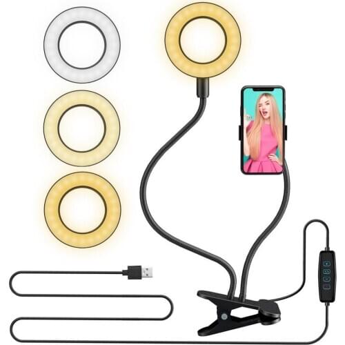 Selfie Ring Light Camera Studio Video LED Beauty Ring Light Photography Dimmable Ring Lamp For Youtube Live Streaming