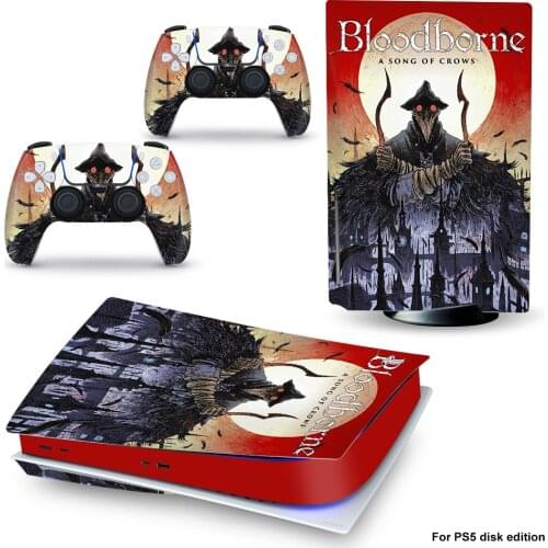 Bloodborne PS5 Standard Disc Edition Skin Sticker Decal Cover for PlayStation 5 Console & Controller PS5 Skin Sticker Vinyl