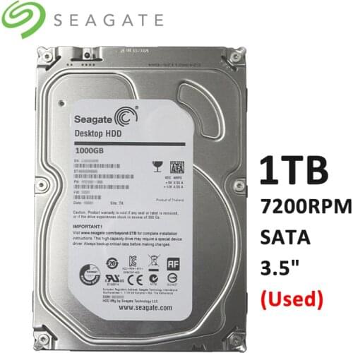 Seagate 3.5'' 1TB 1000GB SATA 6Gb/s 7200RPM Internal hdd Mechanical Hard Disk 16MB/64MB Buffer For Desktop PC disco duro interno