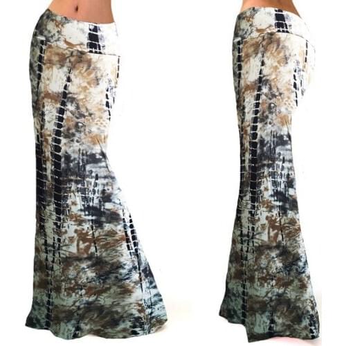Womens Maxi Summer Long Skirt Casual Pencil Skirts Retro Boho Tribal Floral Beach Skirt