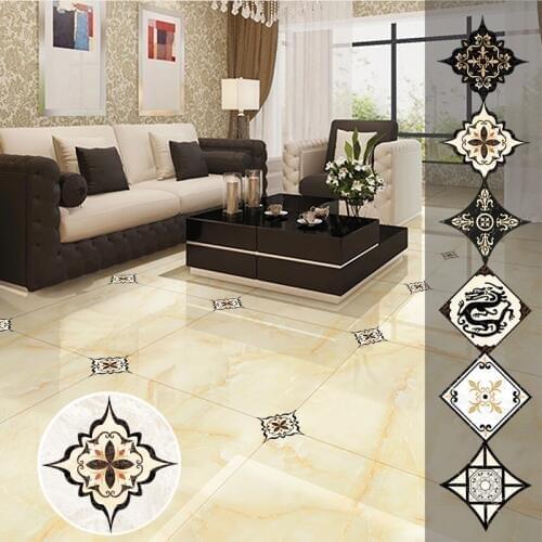 1Set(21pcs)Self-adhesive Bedroom Floor Tile Diagonal Sticker Waterproof and Mildew Beauty Seam Stickers Wall Gap Decoration