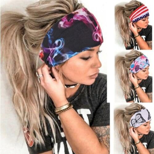 Tie Dye Cycling Yoga Sport Sweat Headband Women Sweatband For Men Women Yoga Hair Bands Head Sweat Bands Sports Safety 1PCS