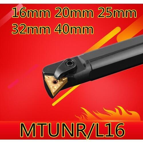 1PCS S16Q-MTUNR16 S20R-MTUNR16 S25S-MTUNR16 S32T-MTUNR16 S40T-MTUNR16 MTUNL16 16mm-40mm CNC Internal Turning tools