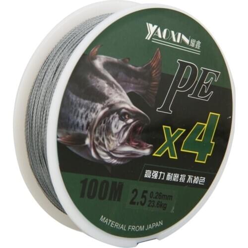 100M PE Braided Fishing Line 4 Stands 10-80LB Multifilament Fishing Line For Carp Fishing Wire For All Fishing