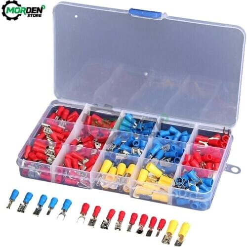 280Pcs/lot Male Female Rubber Insulated Terminals Cable Lugs Wire Connector Electrical Crimp Terminal Assortment Set Kit