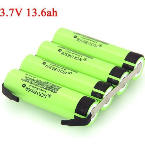 3.7V 13600mAh 1s NCR18650B Lithium battery pack 13.6A Fishing Light Bluetooth Speaker 4.2V soldering Nickel Sheet DIY batteries