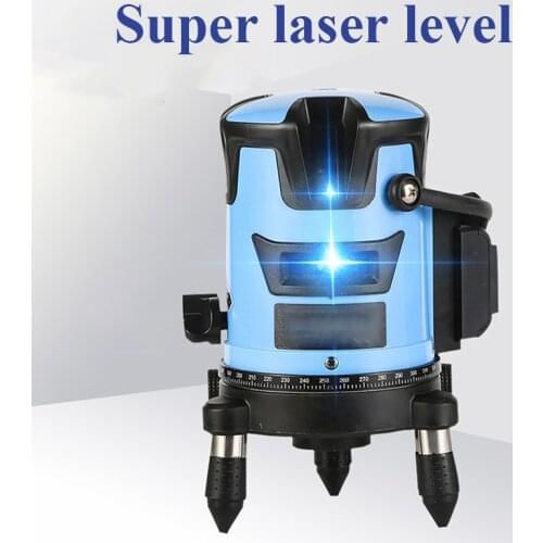 Super Blue Light 4D Laser Level Stand Self Leveling 3D Laser Leveling Unit Guide Level Vertical Cross Lines Measuring Tools