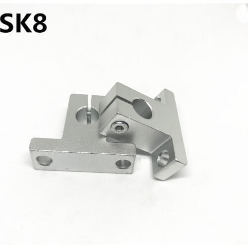 4pcs SK8 8mm linear bearing rail shaft support XYZ Table CNC Router SH8A Free Shipping