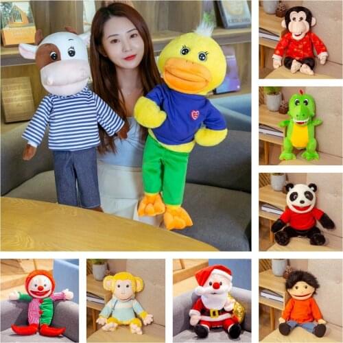 60cm Big Hand Puppets Plush Toys for Kids Stuffed Puppet for Teachers Children Theater Performance Props Plush Hand Toy