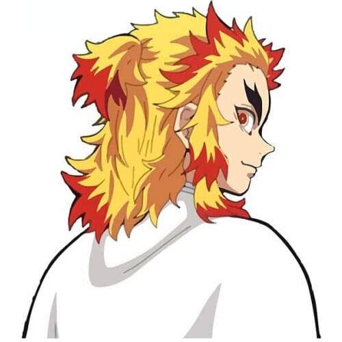 Anime Cover Scratches Waterproof Kyoujurou Car Stickers and Decals for Demon Slayer Auto Decal Personality Car Assessoires