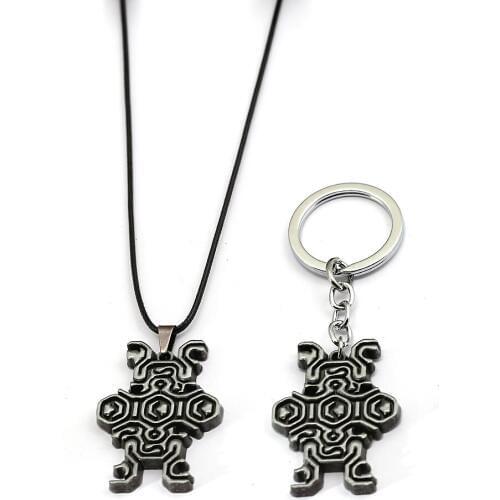 HSIC Game Shadow of the Colossus Keychain Black Metal Key Holder Car Bag porte clef Figure Chaveiro Keychain Colar HC12979