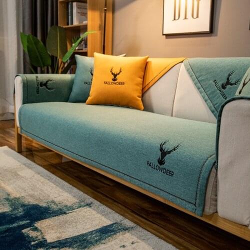 European Four Season Universal High Grade Embroidery Sofa Cover Soft Thicken Anti-slip Sectional Sofa Towel