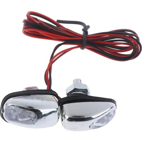 2Pcs LED Light Lamp Car Accessories Windshield Washer Wiper Jet Water Spray Nozzle Spout Wiper Washer Car Light