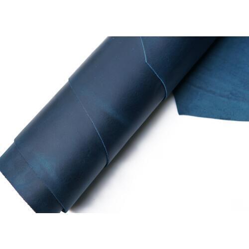 Full Grain Leather Blue Color 2.0mm Crazy Hors Leathercraft First Layer Tooling Leather