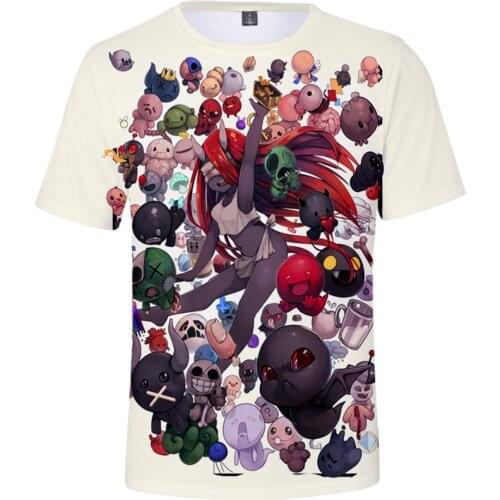 Cool The Binding Of Isaac 3D Tshirt Summer Preppy Tops Men/Women Street Clothes T-shirt Hip Hop Punk Youthful Innovation Tees