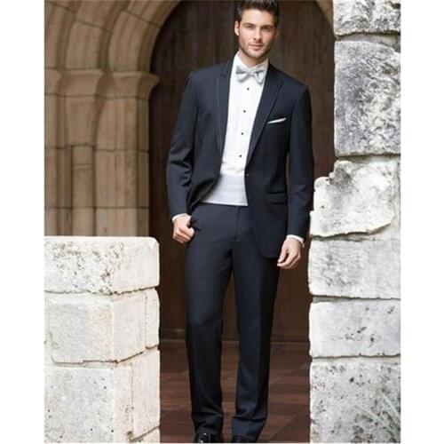 Men Suit Formal Wedding Suits for Men Two Buttons Groom Suit Prom Clothing Wear Custom Made Groom Wear for 2 Pieces Coat+Pants