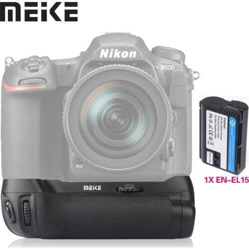 Meike MK-D500 Professional Vertical Battery Grip with EN-EL15 Battery for Nikon D500 as MB-D17