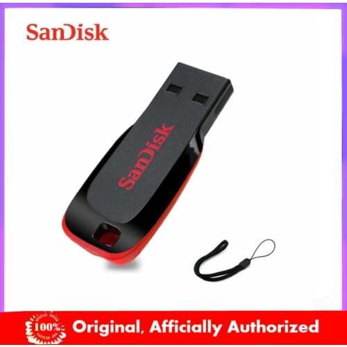 Original SanDisk USB Flash Drive Cruzer Blade CZ50 16GB 32GB 64GB Mini Pen Drive USB 2.0 128GB Flash Memory Stick
