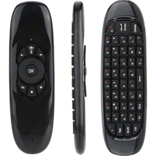 50pcs C120 Backlight 2.4G Air Fly Mouse Rechargeable Wireless Remote Control Keyboard for Android TV Box X96 Max T95 H96 HK1
