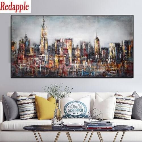 Full Square Round 5d Diamond Embroidery sale Abstract City Landscape Diamond Painting 5d DIY Diamond Mosaic large decoration art