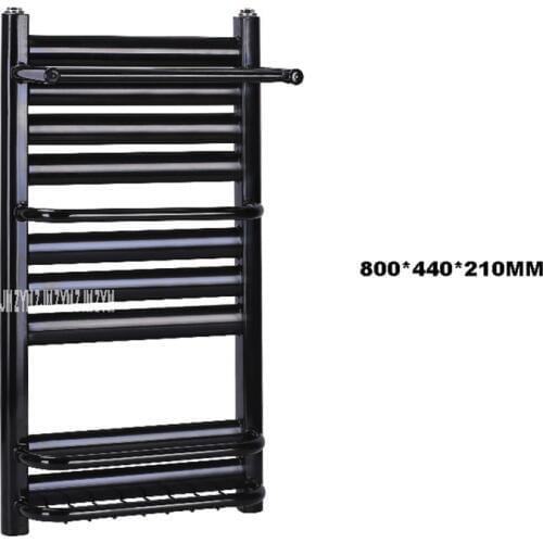 60/80cm Towel Warmer Thickened Cold-Rolled Mild Steel / Copper Aluminum Compound Electric Heated Towel Rail Heating Towel Rack