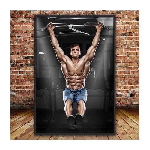 Gym Fitness Inspirational Decorative Canvas Painting Nordic Vertical Beauty Slimming Pictures Hanging Wall Poster Art