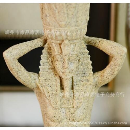 The second round of Specials! Original 62 yuan Puig sandstone ornaments candle Taiwan and Egypt maid kneeling like decorations o