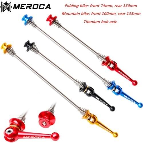 1pair Titanium Quick Release Skewer Lever for MTB 100/135mm folding bike 74/100mm wheel Hub Lightweight Quick Skewers ti