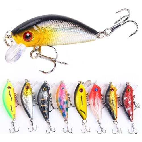 1PCS Minnow Fishing Lure 50mm 4.2g Topwater Hard Bait Wobbler Jig Bait Crankbait Carp Striped Bass Fishing Tackle SwimBait