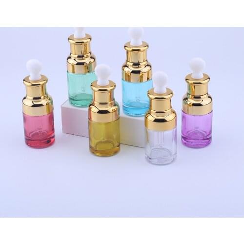 120pcs 30Ml Glass Dropper Bottle Empty Cosmetic Packaging Container Vials Essential Oil Bottles 6 Colors