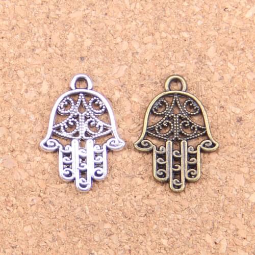 30pcs Charms hamsa palm protection 20x15mm Antique Pendants,Vintage Tibetan Silver Jewelry,DIY for bracelet necklace