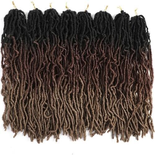 18Inches Crochet Locs Synthetic Hair Spring Twist High Temperature Fiber Soft Dreadlock Natural Wavy Extensions For Women