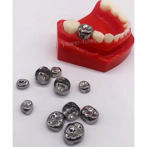 10Pis Dental Kids Primary Molar Crown Refill Stainless Steel Pediatric Crowns LOWER RIGHT LEFT D2 to D7 E2 to E7