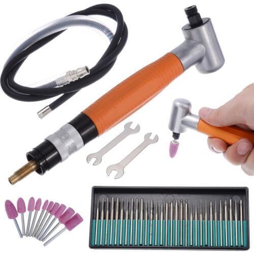 3Mm 90 Degree Angle Air Die Grinder Mini Grinder Pneumatic Polisher Tool Set Abrasive Tool For Metal Polishing