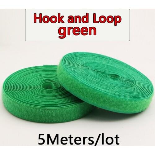 5Meters/Pairs 20mm Green Adhesive Hook and Loop fastener Tape Sewing-on the hooks velcros adhesive Magic tape DIY/No glue