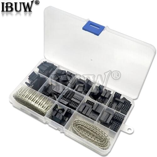 620pcs Dupont Connector 2.54mm, Dupont Cable Jumper Wire Pin Header Housing Kit, Male Crimp Pins+Female Pin Terminal Connector