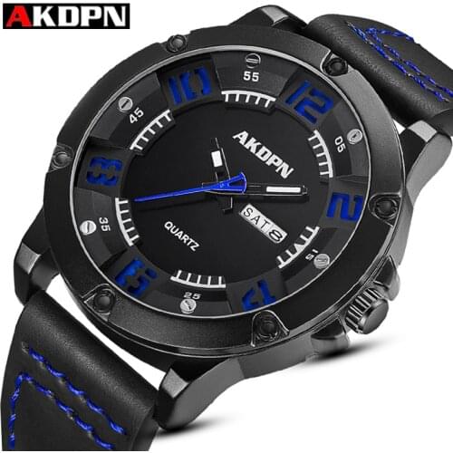 AKDPN Men's Watch With Leather Strap