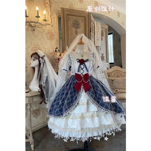 Snow White Hayanome Bride Summer Womens Lolita Short Sleeve Dress Gorgerous Short/Long Sleeve Changeable Cute Girl One Piece