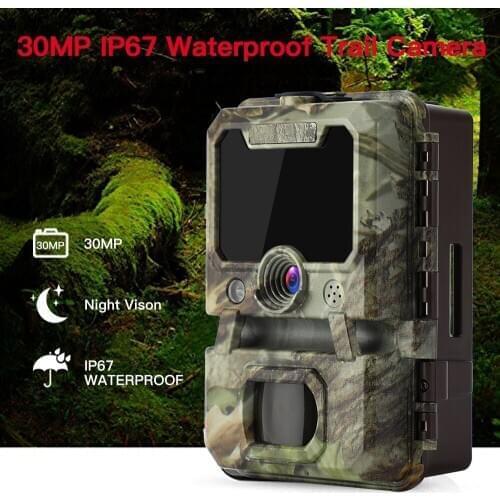 Boblov Trail Camera Forest Camera 30MP 1080P Wild camera Tracing Game IP66 Night Vision Hunting Camera Photo-Trap Thermal Imager