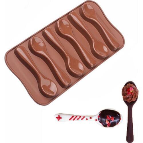 By dhl or ems 100 pieces Spoon Shape Silicone Mold, Jelly, Chocolate, Soap ,Cake Decorating DIY Kitchenware ,Bakeware SN1730