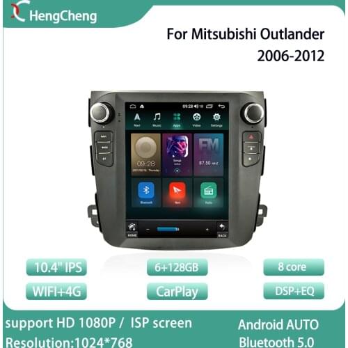 For Mitsubishi Outlander Car Multimedia Video Player 06-12 Outlander Radio Player GPS Navigation Android 10.0 Vertical Screen 4G